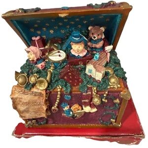 Windsor Collection Musical Treasure Box Plays Toyland   Song Boxed  Windup Xmas